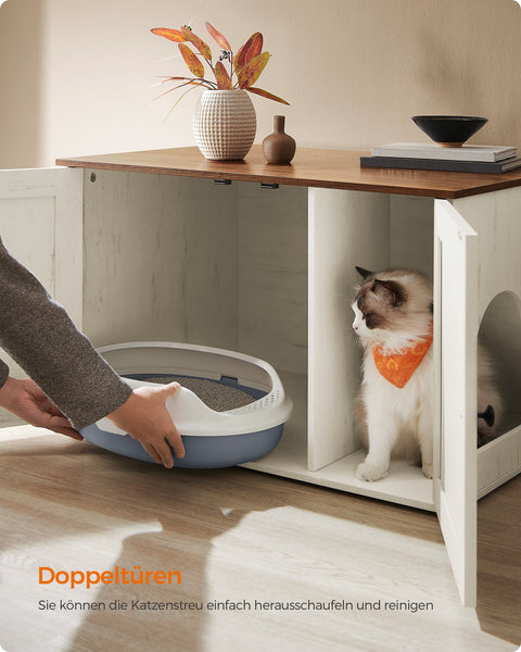 Rootz Cat House - Cat Condo - Kitty Shelter - Removable Partition - Durable Design - 80cm x 53cm x 50cm