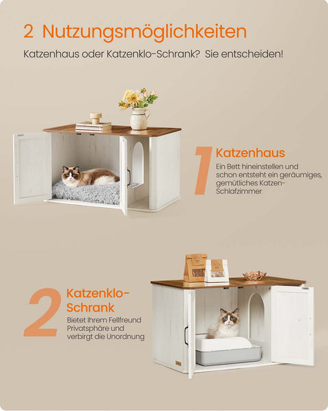Rootz Cat House - Pet Shelter - Kitty Home - Stylish Design - 85cm x 48.5cm x 50cm