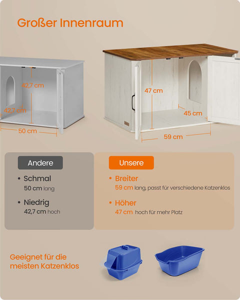 Rootz Cat House - Pet Shelter - Kitty Home - Stylish Design - 85cm x 48.5cm x 50cm