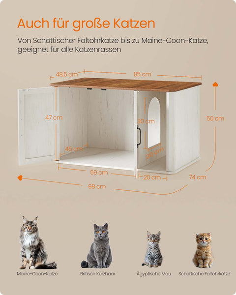 Rootz Cat House - Pet Shelter - Kitty Home - Stylish Design - 85cm x 48.5cm x 50cm
