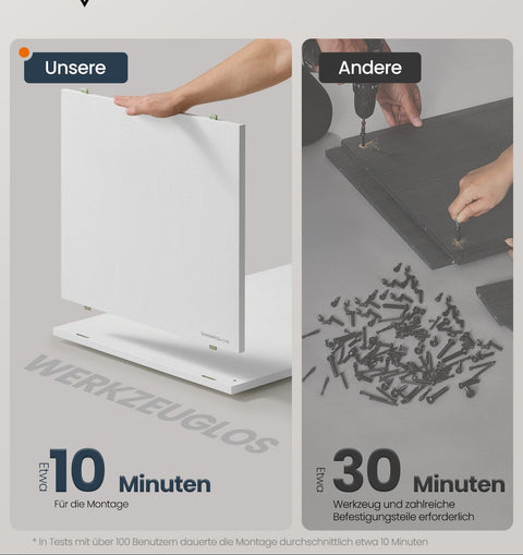 Rootz Cat Litter Box Cabinet - Cat Enclosure - Pet Furniture - Push-to-Open Doors - Snow White - 80cm x 50cm x 50cm