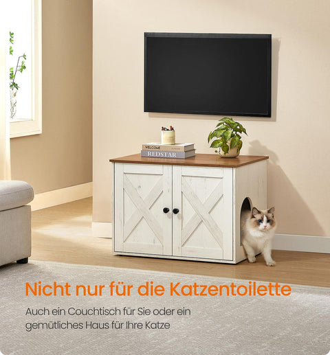 Rootz Wooden Cat Condo - Pet Cabinet - Feline Storage Unit - High Load Capacity - 70cm x 50cm x 50cm