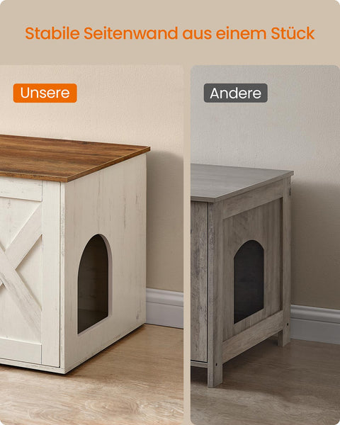 Rootz Wooden Cat Condo - Pet Cabinet - Feline Storage Unit - High Load Capacity - 70cm x 50cm x 50cm