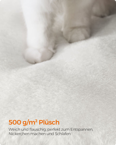 Rootz Scratching Post - Cat Tree - Cat Scratcher - Washable Cat Bed - Chipboard - 500 g/m2 Plush - Sisal - 66cm x 40cm x 86cm