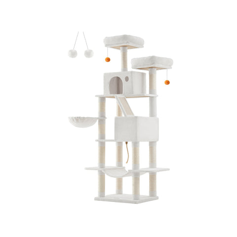 Rootz Cat Scratching Post Tree - Tree Tower - Scratcher Tower - Chipboard Building - 60cm x 50cm x 206cm