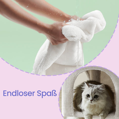 Rootz Cat Scratching Post - Cat Tree - Large Viewing Platform - Durable Plush/Sisal - 60cm x 40cm x 84cm