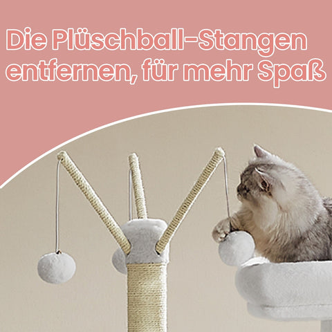 Rootz 2-in-1 Cat Scratching Tree - Litter Box Cabinet - Cat Tower - Space-Saving - 57.5 x 50 x 151 cm