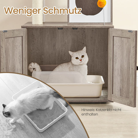 Rootz Cat Tree Tower - Scratching Post - Sisal Climbing Frame - Promotes Playful Activity - 60cm x 52cm x 185cm