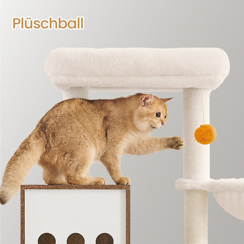 Rootz 2-in-1 Scratch Tree - Cat Climbing Tower - Pet Scratching Post - Durable Sisal - 60cm x 52cm x 185cm