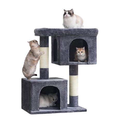 Rootz Cat Tree Scratching Post - Cat Tower - Large Cat Platform - Safe & Durable - 68 x 48 x 101 cm