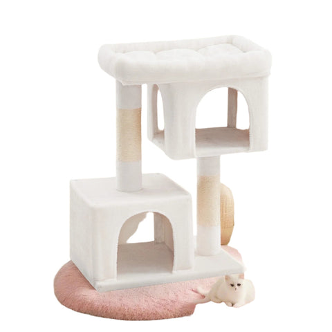 Rootz Cat Tree Scratching Post - Cat Tower - Large Platform - Durable Sisal for Cats' Claws - 68 x 48 x 101 cm