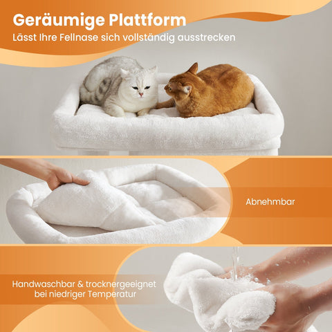 Rootz Cat Tree Scratching Post - Cat Tower - Large Platform - Durable Sisal for Cats' Claws - 68 x 48 x 101 cm