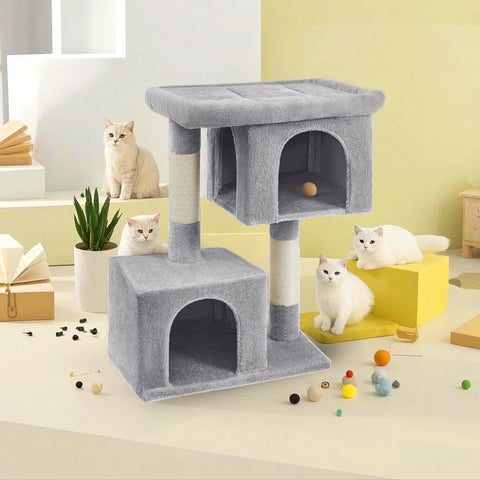 Rootz Cat Scratching Post - Cat Tree - Feline Activity Center - Large Platform - Stability - 68 x 48 x 101 cm