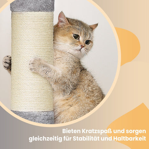 Rootz Cat Scratching Post - Cat Tree - Feline Activity Center - Large Platform - Stability - 68 x 48 x 101 cm