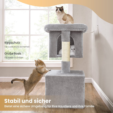 Rootz Cat Scratching Post - Cat Tree - Feline Activity Center - Large Platform - Stability - 68 x 48 x 101 cm