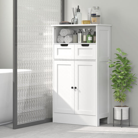 Rootz Bathroom Cabinet - Storage Unit - Organizer - Adjustable Shelf - 60 x 30 x 109 cm