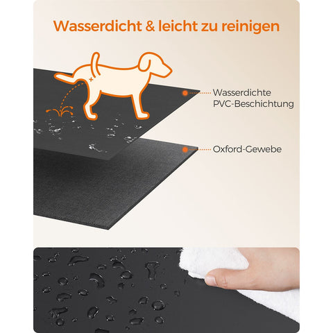 Rootz Oxford Fabric Puppy Playpen - Dog Playpen - Pet Enclosure - PVC Pipes - Lightweight - Portable - Spacious - Dark Gray-Light Gray - 112cm x 112cm x 62cm