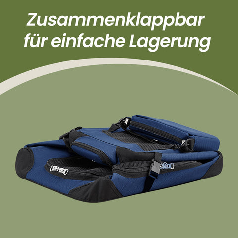 Rootz Dog Transport Box - Pet Carrier - Travel Crate - Durable Oxford Fabric - 50cm x 35cm x 35cm - Blue.