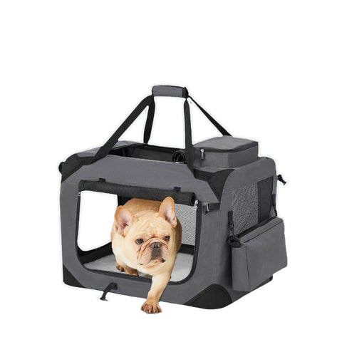 Rootz Foldable Dog Transport Box - Dog Bag - Pet Carrier - Oxford Fabric - 60cm x 40cm x 40cm