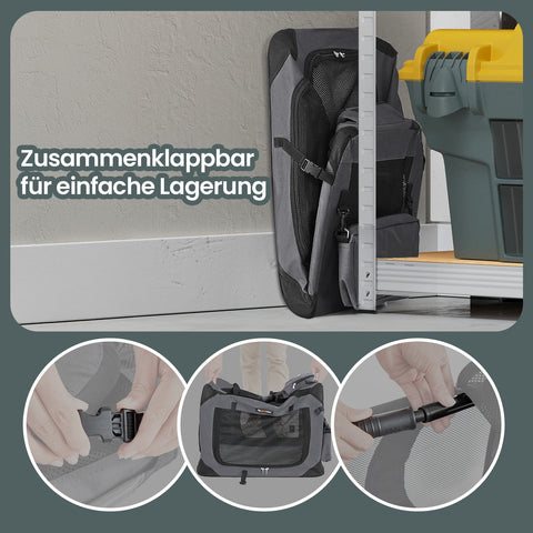 Rootz Foldable Dog Transport Box - Dog Bag - Pet Carrier - Oxford Fabric - 60cm x 40cm x 40cm