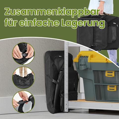 Rootz Foldable Dog Transport Box - Dog Bag - Pet Carrier - Robust Oxford Fabric - 60 x 40 x 40 cm