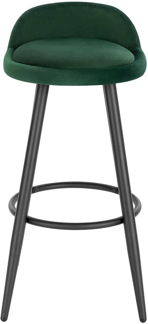 Rootz Velvet Bar Stool - Counter Stool - Adjustable Bar Chair - Comfortable Seating - Durable Design - Scratch-Resistant - 37.5cm x 34cm