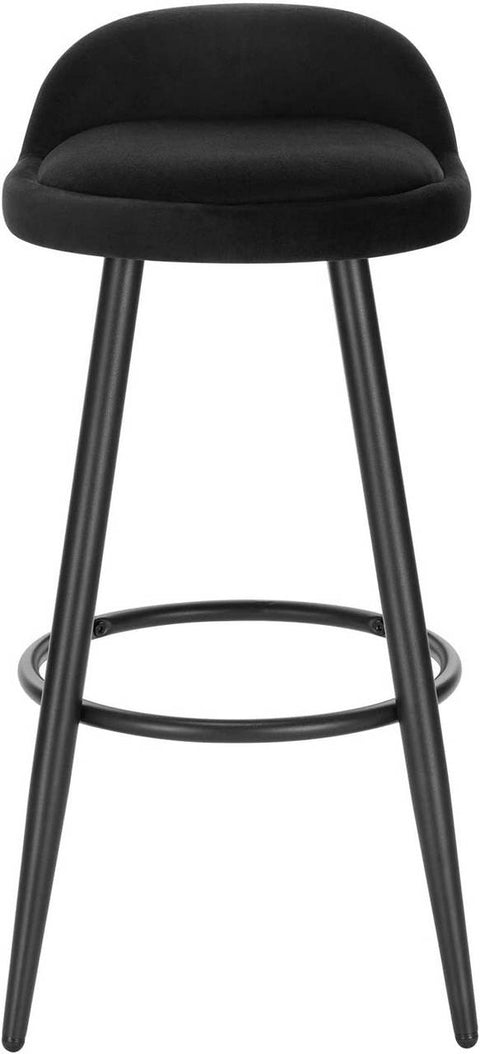 Rootz Velvet Bar Stool - Counter Stool - Adjustable Bar Chair - Plush Comfort - Stable Design - Scratch-Resistant - 37.5cm x 34cm x 78.5cm