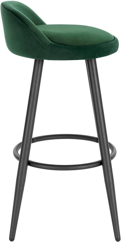 Rootz Velvet Bar Stool - Counter Stool - Adjustable Bar Chair - Comfortable Seating - Durable Design - Scratch-Resistant - 37.5cm x 34cm
