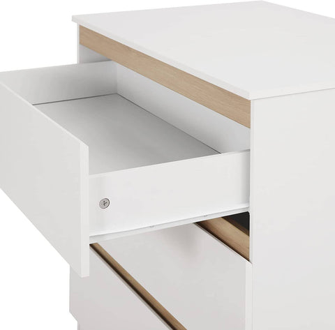 Rootz White Changing Table - Nursery Dresser - Baby Station - Ample Storage - Safe & Durable - Stylish Design - 80cm x 78cm x 48cm