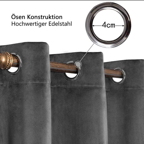 Rootz Premium Blackout Curtains - Room Darkening Drapes - Thermal Insulated Panels - Light Blocking, Energy Saving, Noise Reducing - 100% Polyester - 140cm x 225cm/245cm/270cm