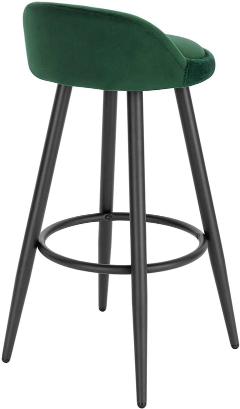 Rootz Velvet Bar Stool - Counter Stool - Adjustable Bar Chair - Comfortable Seating - Durable Design - Scratch-Resistant - 37.5cm x 34cm