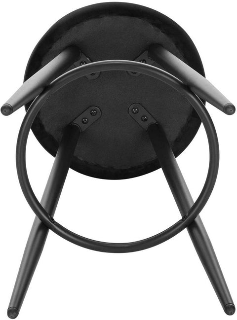 Rootz Velvet Bar Stool - Counter Stool - Adjustable Bar Chair - Plush Comfort - Stable Design - Scratch-Resistant - 37.5cm x 34cm x 78.5cm