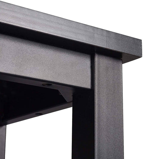 Rootz moderne bartafel en krukset - pubtafelset - eetset op toonbankhoogte - stevig metalen frame - krasbestendig - ergonomisch ontwerp - tafel van 120 cm x 40 cm, krukken van 30 cm x 30 cm