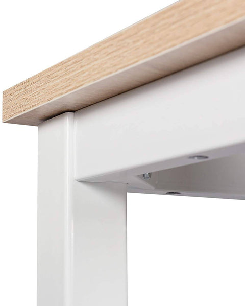 Rootz Modern Bar Table and Stool Set - Pub Table Set - Counter Height Dining Set - Durable, Scratch-Resistant, Easy Maintenance - Steel Frame, MDF Board - 120cm x 40cm Table, 30cm x 30cm Stools