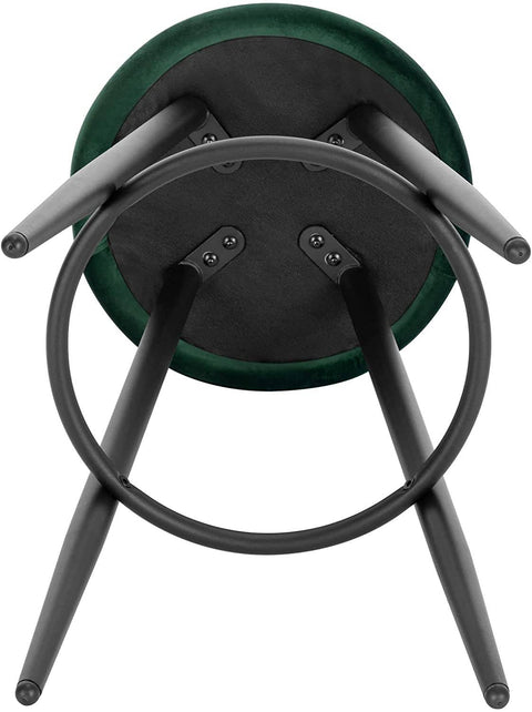 Rootz Velvet Bar Stool - Counter Stool - Adjustable Bar Chair - Comfortable Seating - Durable Design - Scratch-Resistant - 37.5cm x 34cm