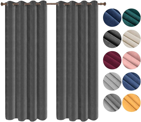 Rootz Premium Blackout Curtains - Room Darkening Drapes - Thermal Insulated Panels - Light Blocking, Energy Saving, Noise Reducing - 100% Polyester - 140cm x 225cm/245cm/270cm