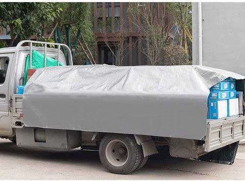 Rootz Waterproof Cover Tarpaulin - Protective Sheet - Weatherproof Tarp - UV Resistant - 3x6m Grey-Green