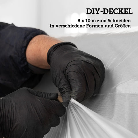 Rootz Greenhouse Cover - Plastic Tarpaulin - Plant Cover - UV-Resistant Waterproof - Promotes Growth - 8m x 10m