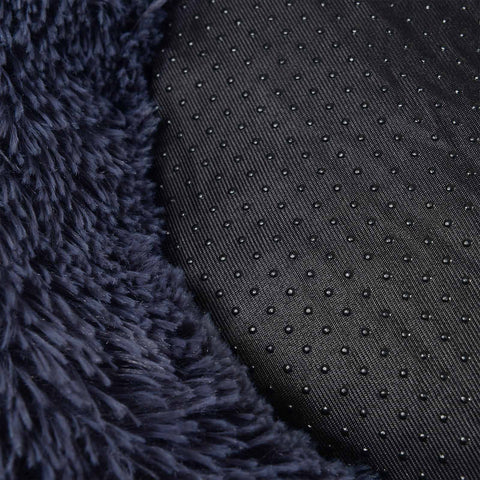 Rootz Dark Gray Dog Bed - Pet Nest - Donut Dog Sofa - Memory Foam Comfort - 50cm x 20cm