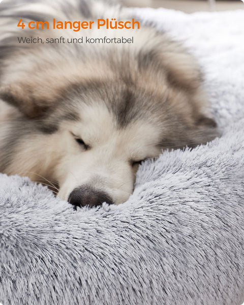 Rootz Plush Dog Bed - Pet Bed - Cozy Cushion - Soft Filling - Ombre Gray - 140cm x 20cm - Lightweight 4.8kg