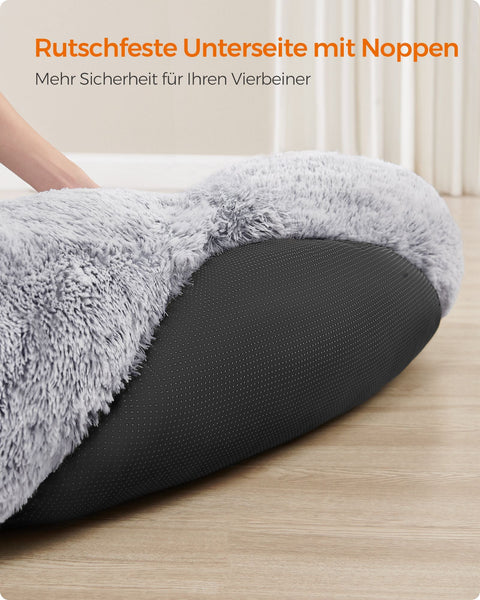 Rootz Plush Dog Bed - Pet Bed - Cozy Cushion - Soft Filling - Ombre Gray - 140cm x 20cm - Lightweight 4.8kg