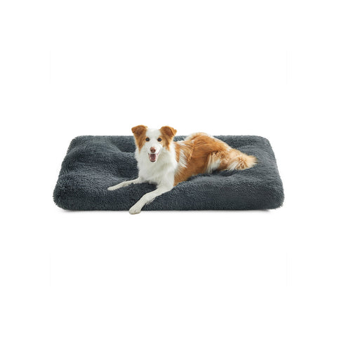 Rootz Dark Gray Dog Bed - Pet Mat - Cushioned Bed - PV Plush Material - PP Filling - Rubber Nubs Fabric - Orthopedic Support - Comfortable Sleep - Easy to Clean - 110cm x 73cm x 10cm