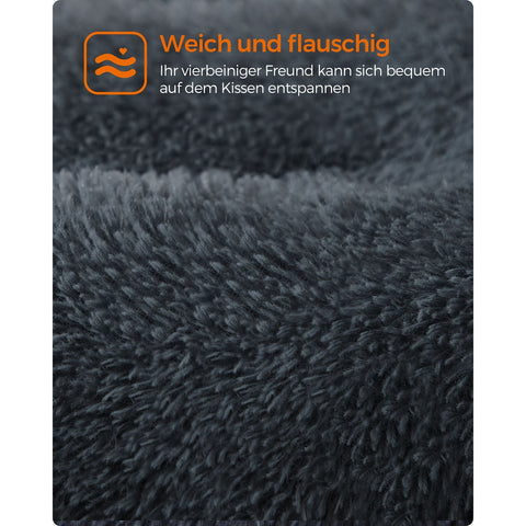 Rootz Dark Gray Dog Bed - Pet Mat - Cushioned Bed - PV Plush Material - PP Filling - Rubber Nubs Fabric - Orthopedic Support - Comfortable Sleep - Easy to Clean - 110cm x 73cm x 10cm