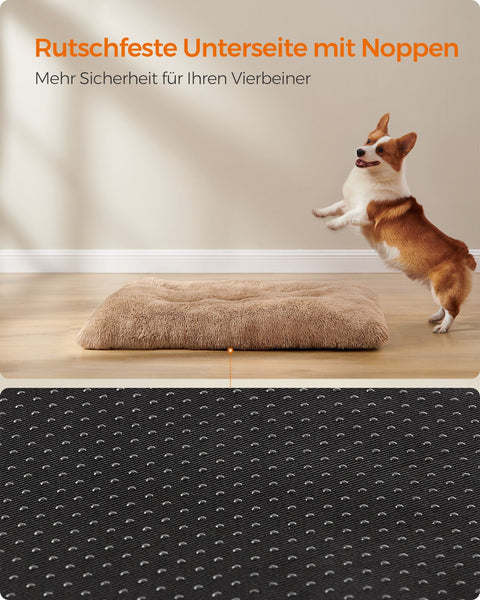 Rootz Plush Dog Bed - Pet Mat - Cushioned Pet Bed - Comfortable - Durable - Easy to Clean - 110cm x 73cm x 10cm