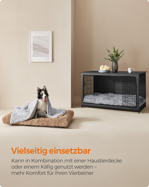 Rootz Camel Brown Hondenbed - Huisdiermat - Gewatteerd bed - Pluche materiaal - Antislipstof - Orthopedische ondersteuning - 122 cm x 74 cm x 10 cm