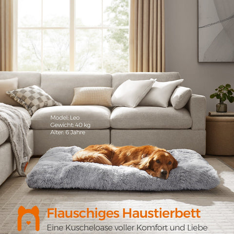 Rootz Ombre Gray Dog Bed - Pet Mat - Cushioned Bed - Plush Material - Comfortable Support - Non-Slip Bottom - 140cm x 100cm x 12cm