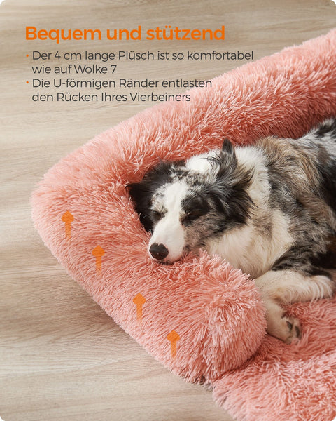 Rootz Plush Dog Bed - Pet Nest - Soft Sofa Cushion - TPU Coating - Comfortable PP Filling - 110cm x 95cm x 18cm