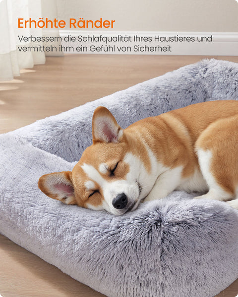 Rootz Dog Bed - Pet Cushion - Animal Mattress - Removable Cover - 91 x 68 x 18 cm -  Grey - Comfort & Style