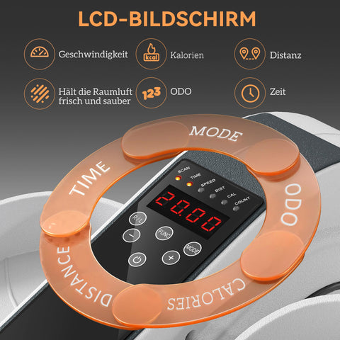 Rootz Mini-EllipStrainer - Seat Pedal Trainer - Compact Elliptical - 10 Speed Levels - LCD Remote - 45cm x 42cm x 27cm
