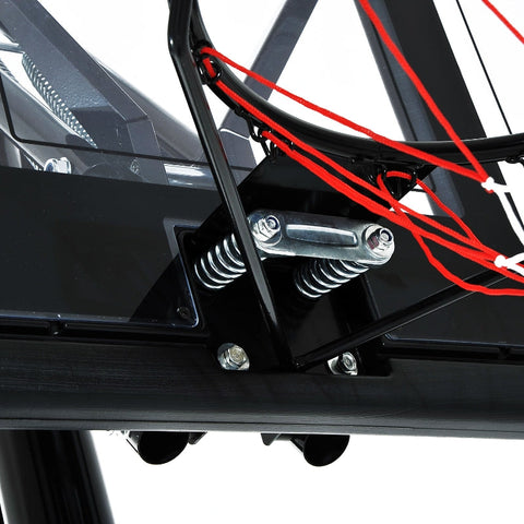 Rootz Mobile Basketball Stand - Height-Adjustable Hoop - Portable Basketball System - First-Class Stability - Easy Mobility - 230x110x368cm - Steel + PE